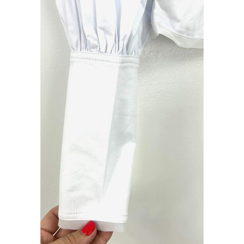 New Choosy Priscilla Women White Top XS Puff Sleeve Medieval Festival Romantic - Picture 6 of 11